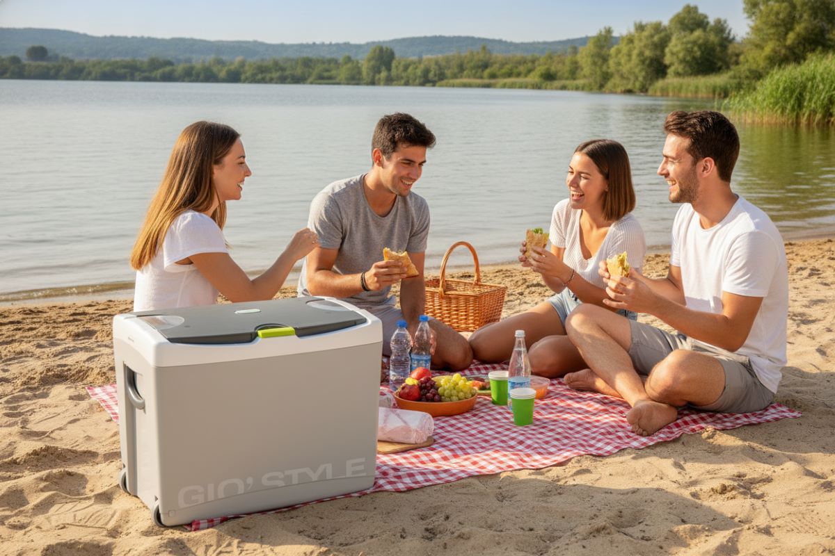 Gio Style Přenosná chladnička 43 litrů Shiver 42 220 nebo 12 V šedá 1
